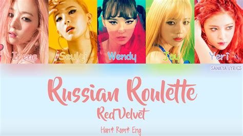 russian roulette red velvet color coded|RED VELVET (레드벨벳) .
